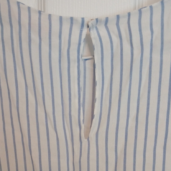 Zara Blue and White Striped Blouse - Picture 4 of 5